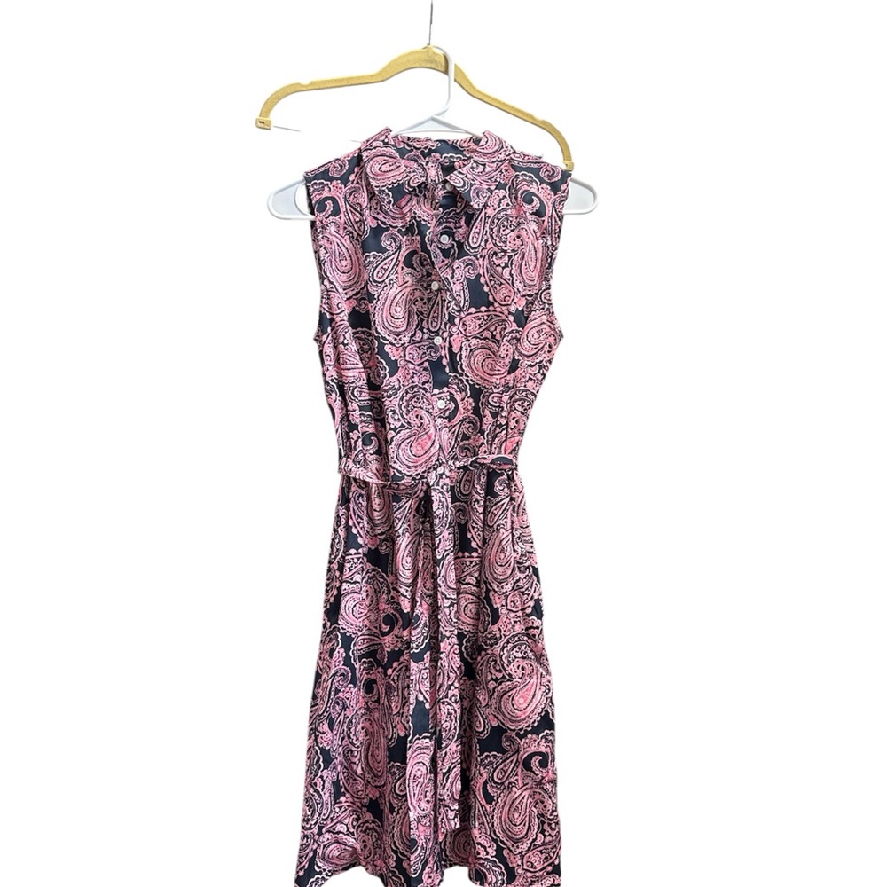 Tommy Hilfiger Pink and Black Paisley Midi Dress(OFFER ACCEPTING)